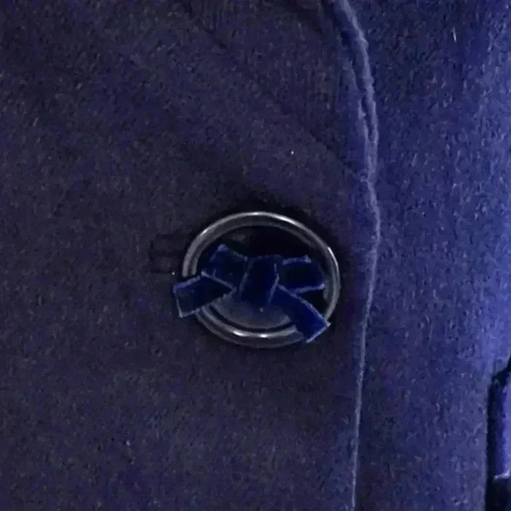 ❤️ Joe Fresh Navy Blue Wool Blend  Women's Blazer Size 4 - Picture 7 of 10